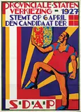Elie Smalhout, S.D.A.P Provinciale-Staten Verkiezing, 1927, poster