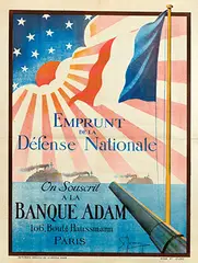 G. Bonnay, Emprunt de la Défense Nationale Banque Adam, 1918, poster