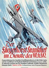 Schilling, Der Fliegenhorst Frankfurt im Dienste des W.h.W. (Winterhilfswerk), 1936, poster