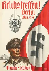 Karl Lieder, Reichstreffen! Berlin Olympia-Stadion, 1937, poster