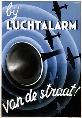 Meyson, bij Luchtalarm van de straat!, poster