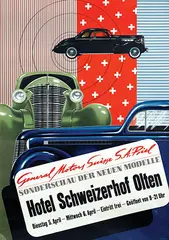 Alex W. Diggelmann, General Motors Swiss S.A. Biel Sonderschau Hotel Schweizerhof Olten, poster