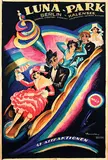 Josef Fenneker, Luna-Park Berlin-Halensee 17 Attraktionen, 1921, poster