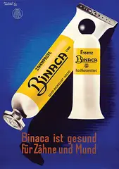 Jean-Paul Junot, Zahnpaste Binaca Essenz Binaca, 1936, poster