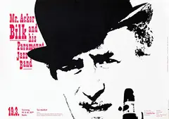 Wolf D Zimmermann, Mr. Acker Bilk and his Paramount Jazz Band, 1961, poster