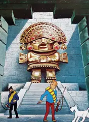 Hergé, Tin Tin The Temple of the Sun, 1970, poster