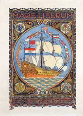 Jan B. Heukelom, Mare-Liberum Zoo schept de zeevaert lucht, 1915, poster