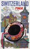 David F. Klein, Fly TWA Switzerland, poster