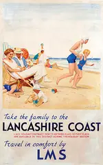Sep E. Scott, LMS Lancashire Coast, poster
