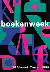 Karel Beunis, boekenweek, 1959, poster