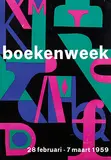 Karel Beunis, boekenweek, 1959, poster