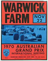 Noël Conlon, Warwick Farm Australian Grand Prix, 1970, poster