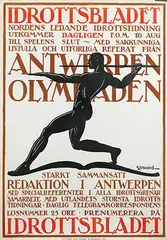 John Sjösvärd, Idrottsbladet Antwerpen Olympiaden, 1920, poster