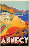 Robert Falcucci, Annecy Sa plage, 1935, poster