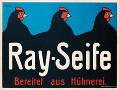 Albert Knab, Ray-Seife Bereitet aus Hühnerei., poster