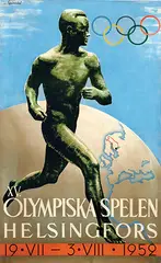 Ilmari Sysimetsä, XV. Olympiska Spelen Helsingfors 1952, 1952, poster