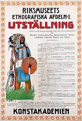 Alfred Collin, Riksmuseets Etnografiska Afdeln.s (Stockholm) Utställning Mexiko, Amerika, Afrika, Lappland, Indien, 1913, poster