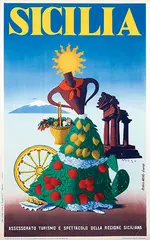 Studio Artass-Croce, Sicilia, 1950, poster