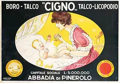 Giuseppe Minonzio, Cigno Boro-Talco (talcum powder), poster