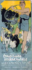 Adolfo Hohenstein, Esposizione Internazionale allevamento e sport (Int. Exhib. of Breeding and Sport Show), 1901, poster