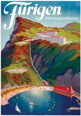 Otto Landolt, Fürigen, Vierwaldstättersee, 1943, poster