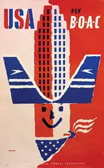 Fly BOAC USA by Abram Games, 1962, poster, sold Feb 2020