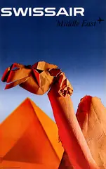 Niklaus Schwabe, Swissair Middle East, 1961, poster