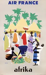 Jean Even, Air France afrika, 1958, poster