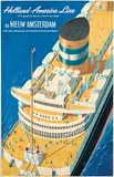 Reyn Dirksen, Holland-America Line ss Nieuw Amsterdam, 1953, poster