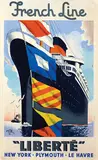 Édouard Collin, French Line Liberté, 1950, poster
