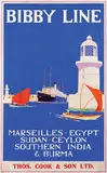 James Scrimgeour Mann, Bibby Line Marseilles-Egypt Sudan-Ceylon Southern India & Birma, poster