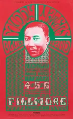Wes Wilson, Bill Graham presents Muddy Waters Blues Band, Fillmore Aud., 1966, poster