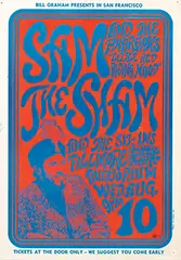 Wes Wilson, Bill Graham presents Sam the Sham Grateful Dead, Fillmore Aud., 1966, poster