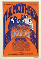 Bill Graham presents The Mothers Oxford Circle, Fillmore Aud. by John H. Myers, 1966, poster, sold Feb 2020