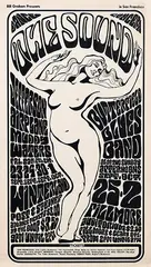 Wes Wilson, Bill Graham presents The Sound a.o. Jefferson Airplane, Muddy Waters, Fillmore Aud., 1966, poster