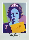 Reigning Queens (Queen Beatrix of The Netherlands) by Andy Warhol, 1986, poster, sold Feb 2020