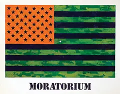 Moratorium by Jasper Johns, 1969, poster, sold Feb 2020