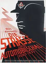 Hermann Schardt, Reichs-Ausstellung Die Strasse und Automobilschau Essen, 1935, poster