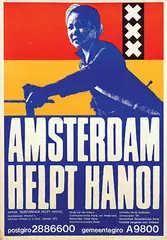 Amsterdam helpt Hanoi by Jeroen de Vries, 1973, poster, sold Feb 2020