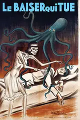 Le Baiser qui Tue (the kiss of death, (syphilis)) by Gaston Girbal, poster, sold Feb 2020
