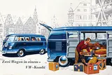 Preis, Zwei Wagen in einem VW-Kombi, poster