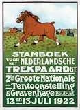 Dispo, v & d Werff, Stamboek voor het Nederlandsche Trekpaarden Tentoonstelling s'Gravenhage, 1922, poster