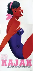 Walter Hofmann, Kajak Badedress, 1957, poster