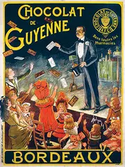 Franc Malzac, Chocolat de Guyenne Bordeaux, poster