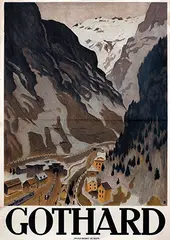 Otto Baumberger, Gothard, 1919, poster