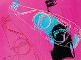 Perrier bottles (pink) by Andy Warhol, 1983, poster, sold Feb 2020