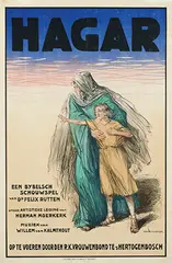 Herman Moerkerk, Hagar een bybelsch schouwspel 's Hertogenbosch, 1917, poster