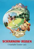 Heinrich C. Berann, Scharnow-Reisen, 1960, poster