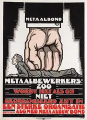 Albert P. Hahn jr., Metaalbond Metaalwerkers in Alg. Ned. Metaalbew. Bond, 1920, poster