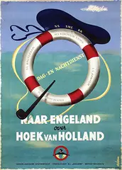 Jan de Haan, Naar Engeland over Hoek van Holland, poster